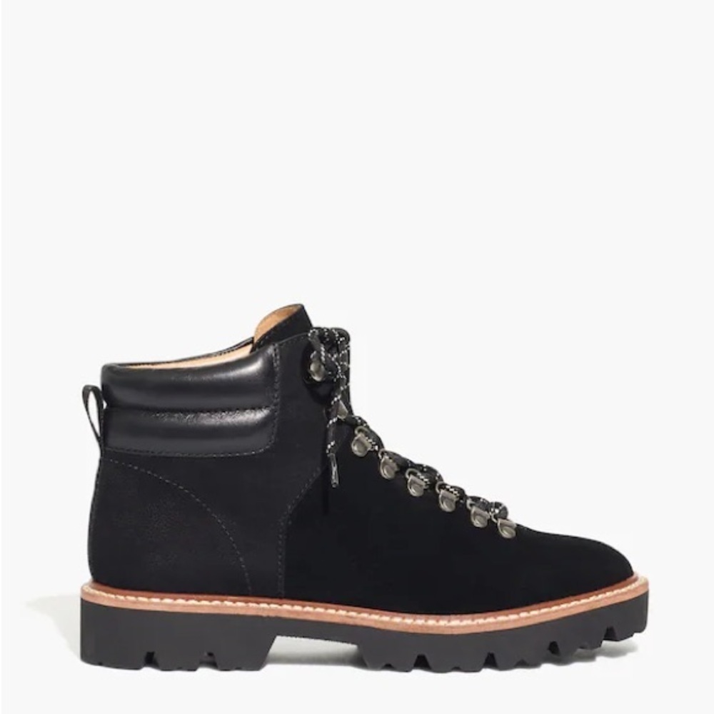 Madewell The Citywalk Lugsole Hiker Boot in Black Leather Size 7 NWT - Picture 3 of 11